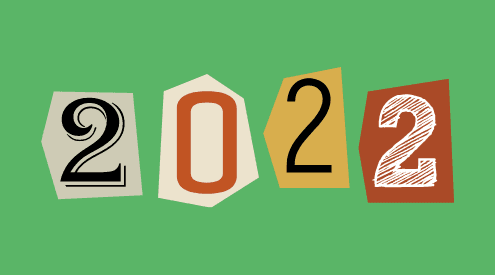 The date, 2022, for a blog about trends in the new year