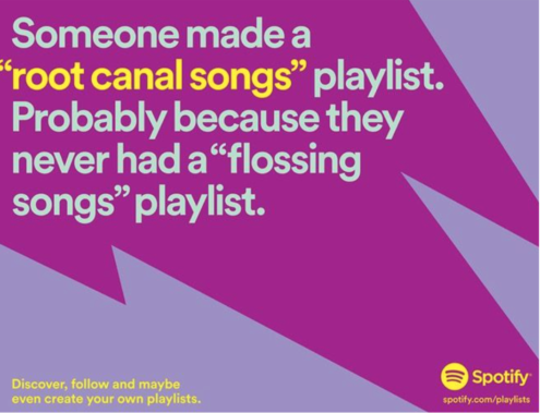 Spotify ad that utilizes a story to engage consumers on their mobile devices